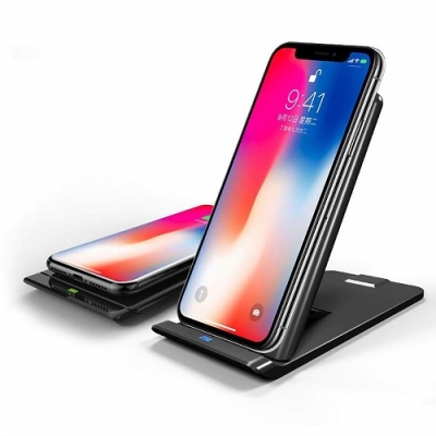 スマホを置くだけ充電♪『ワイヤレス充電器 折り畳み式 icyber